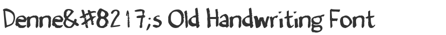 Denne’s Old Handwriting Font