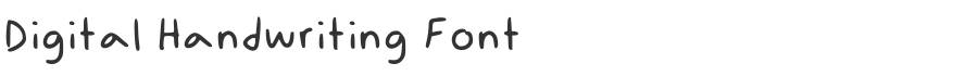 Digital Handwriting Font