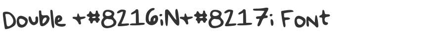 Double ‘N’ Font
