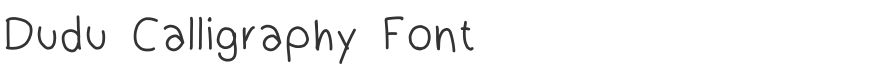 Dudu Calligraphy Font