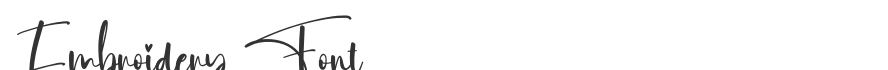 Embroidery Font