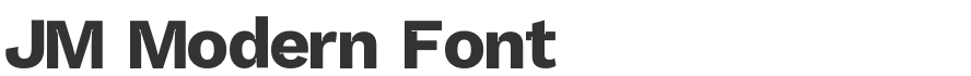 JM Modern Font