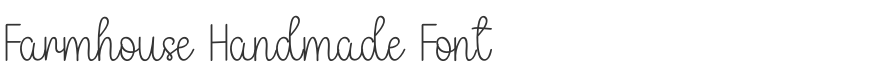 Farmhouse Handmade Font