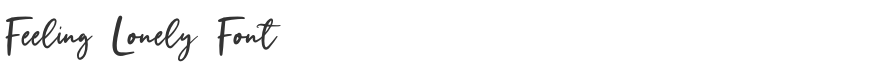 Feeling Lonely Font