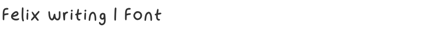 Felix writing 1 Font