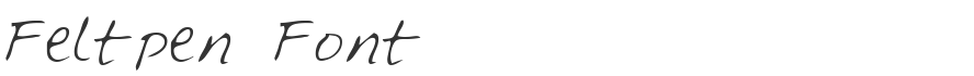 Feltpen Font
