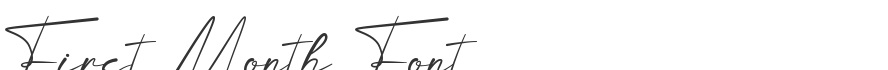 First Month Font
