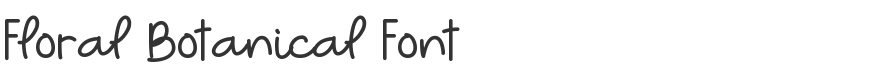 Floral Botanical Font