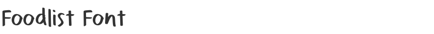 Foodlist Font