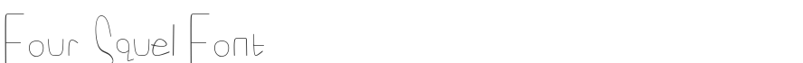 Four Squel Font