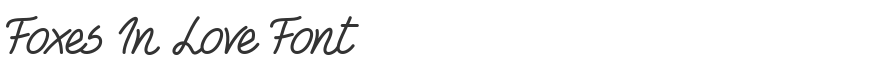 Foxes In Love Font