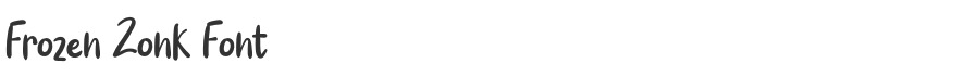Frozen Zonk Font