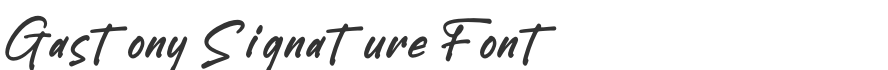 Gastony Signature Font