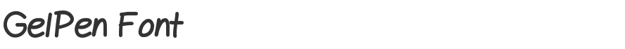 GelPen Font