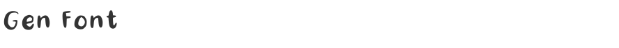 Gen Font
