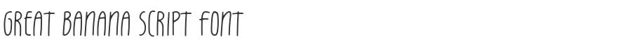 Great Banana Script Font