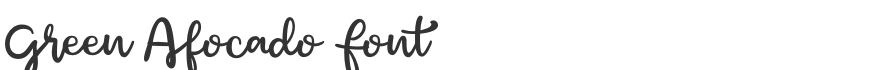Green Afocado Font