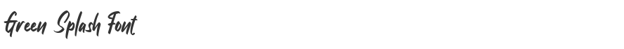 Green Splash Font