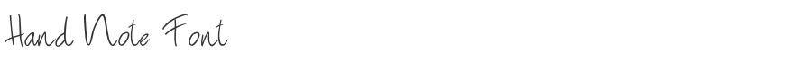 Hand Note Font