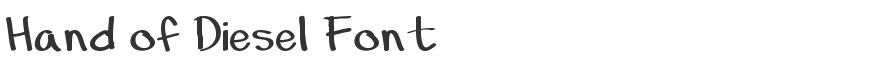 Hand of Diesel Font