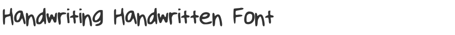 Handwriting Handwritten Font