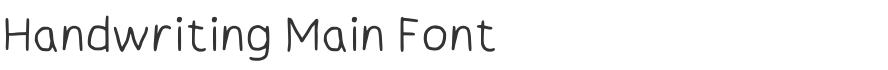 Handwriting Main Font