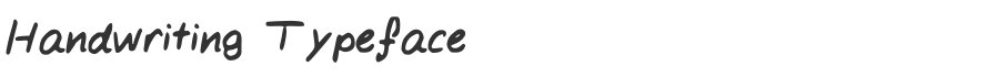 Handwriting Typeface