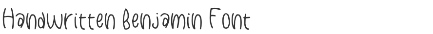 Handwritten Benjamin Font