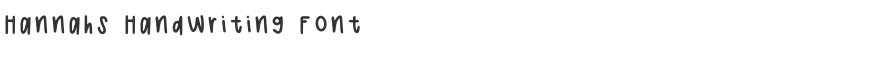 Hannahs Handwriting Font