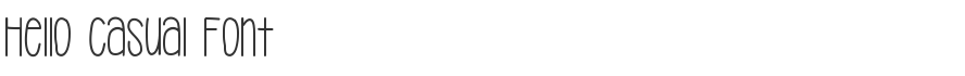 Hello Casual Font