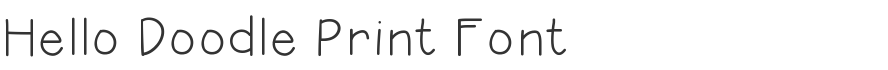 Hello Doodle Print Font
