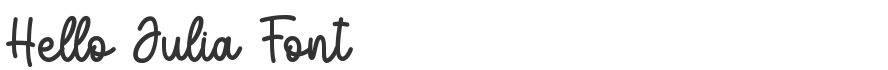 Hello Julia Font