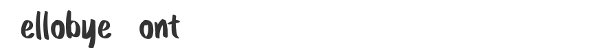 Hellobye Font