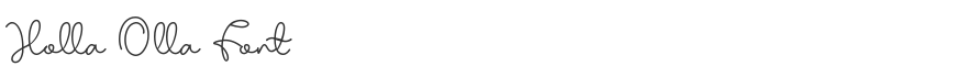 Holla Olla Font