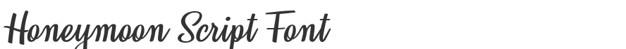 Honeymoon Script Font