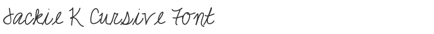 Jackie K Cursive Font