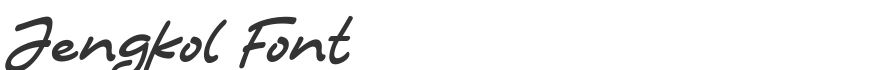 Jengkol Font