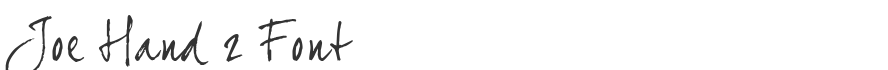 Joe Hand 2 Font