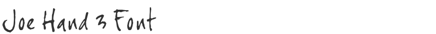 Joe Hand 3 Font