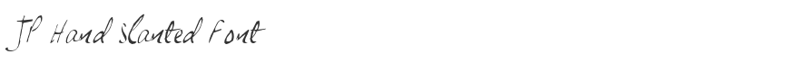 JP Hand Slanted Font