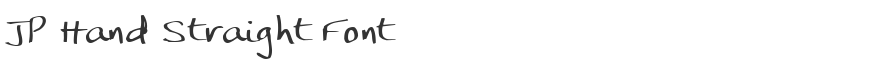 JP Hand Straight Font