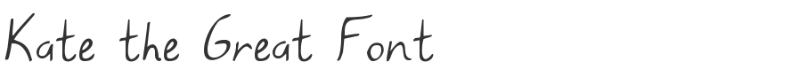 Kate the Great Font