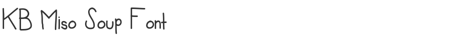 KB Miso Soup Font