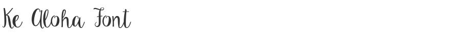 Ke Aloha Font