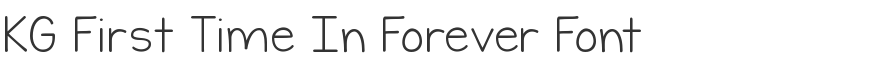 KG First Time In Forever Font