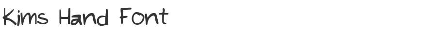 Kims Hand Font