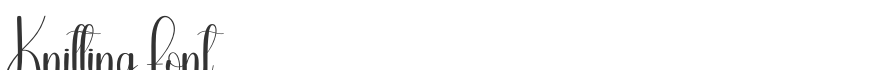 Knitting Font