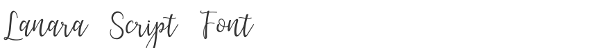 Lanara Script Font