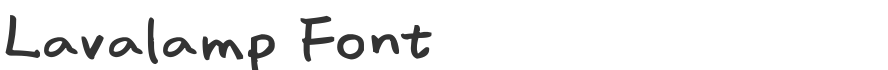 Lavalamp Font