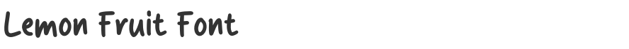 Lemon Fruit Font